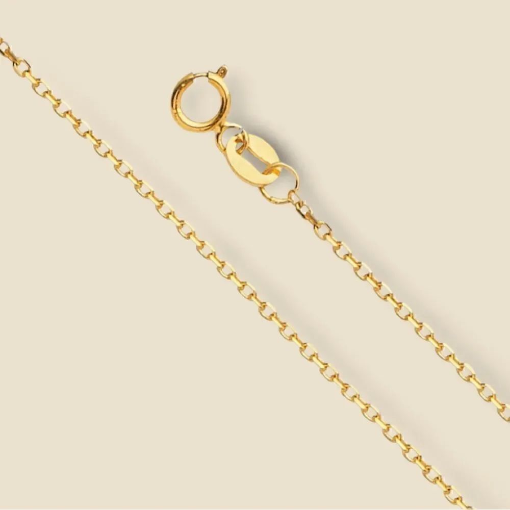 14k Solid Gold Rolo chain | 0.9 mm thick | 20” long Real Gold chain | Gift Idea